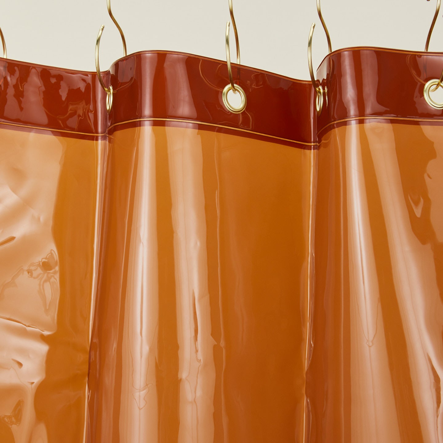 Sunny shower curtain in honey