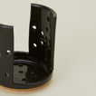 Close up view of Rachael Pots sponge holder in black