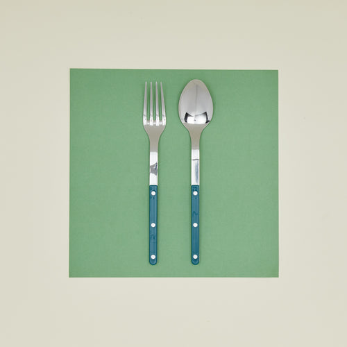 Bistrot Serving Set in aqumarine.