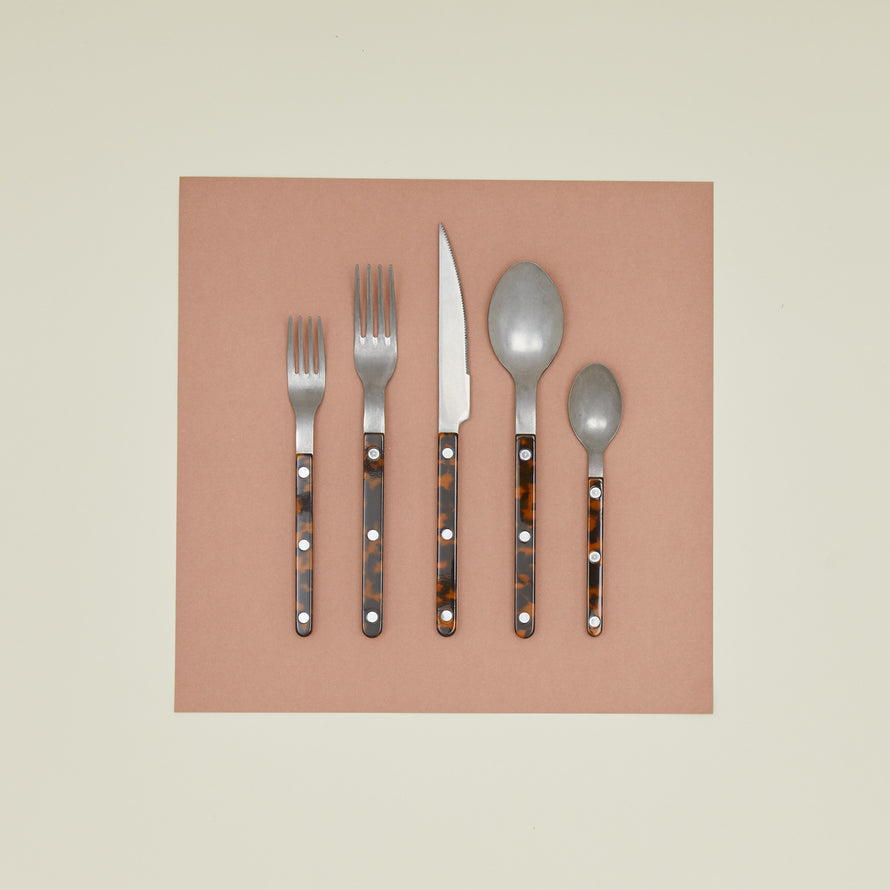 Bistrot Flatware in faux tortoise.