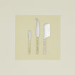 Set of three Cheese Knives in Faux Horn.