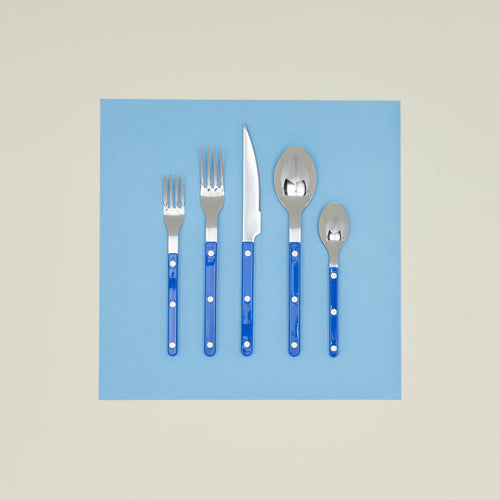 Bistrot Flatware in lapis blue.