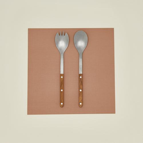 Bistrot salad serving set in teak