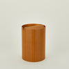Lidded Wooden Wastebasket - Natural