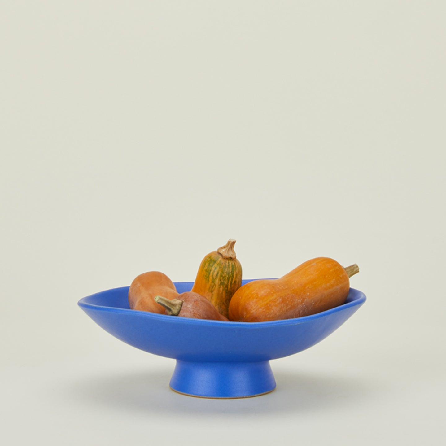 Klein blue footed oval server with squash