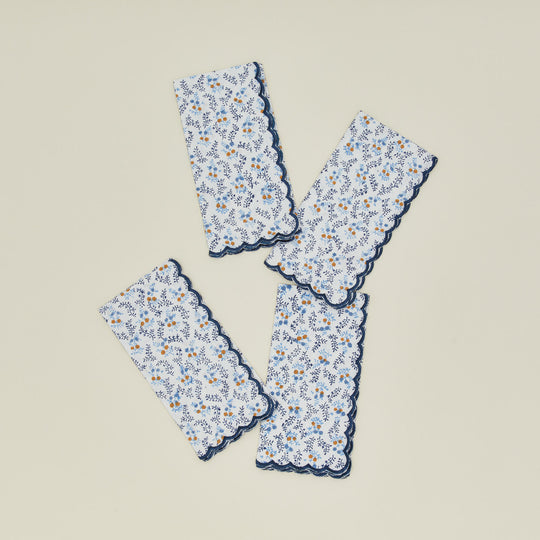 Little Flowers Napkins, Set of 4 - Blue