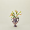 Small verona vase in pink and blue with florals