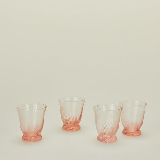Spiral Tumbler, Set of 4 - Pink