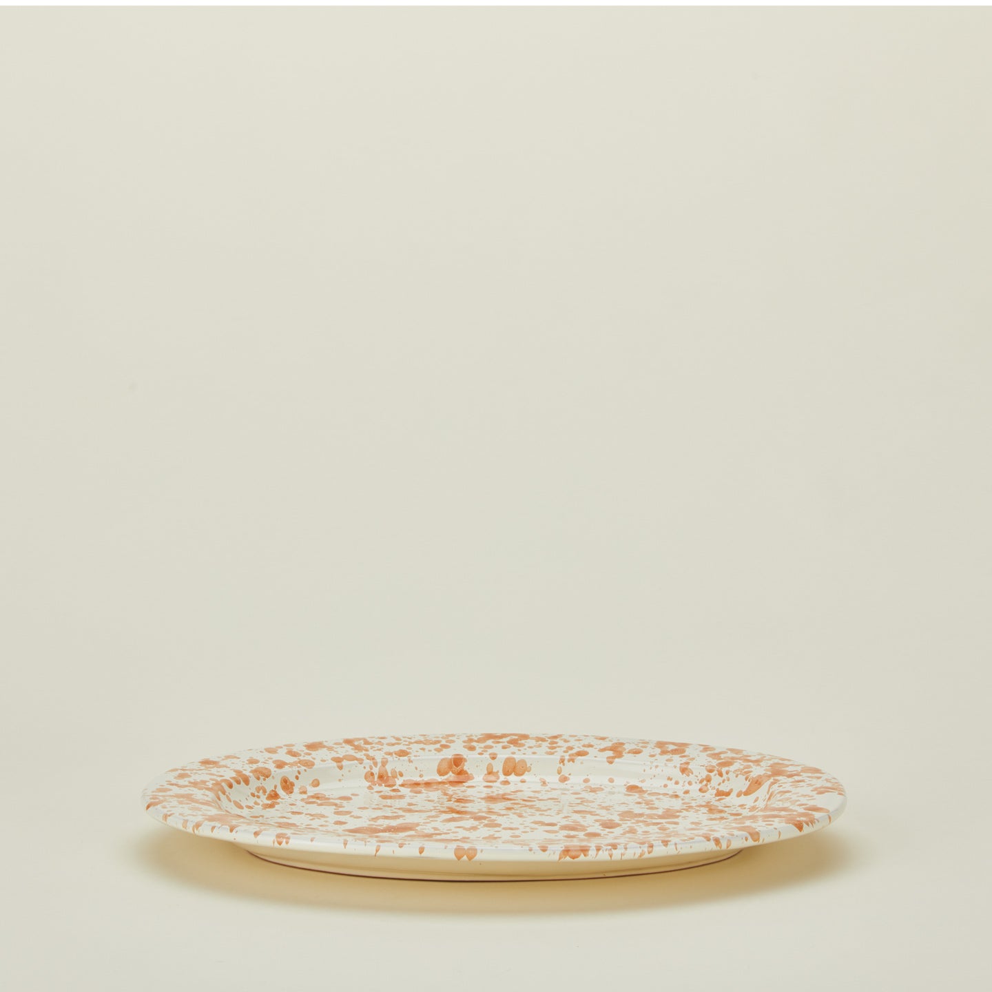 Ivory and tan oval platter