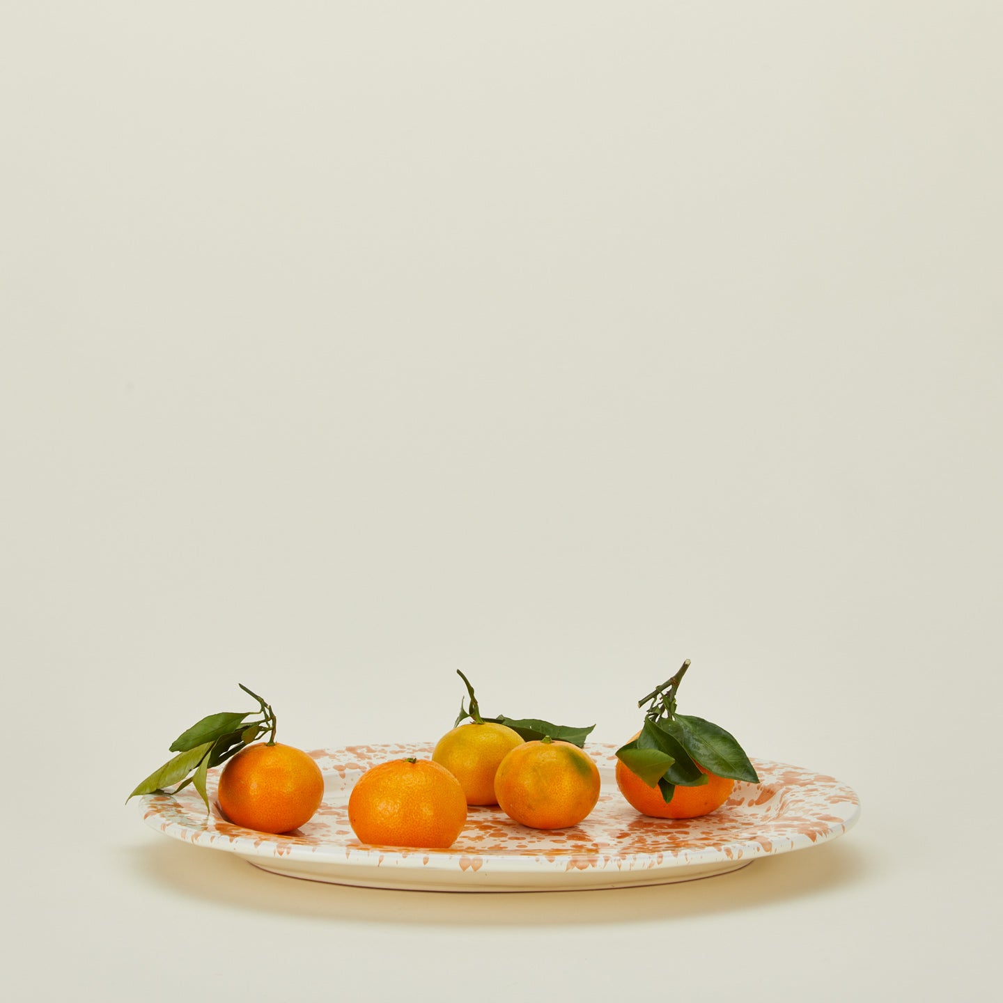 Ivory and tan oval platter