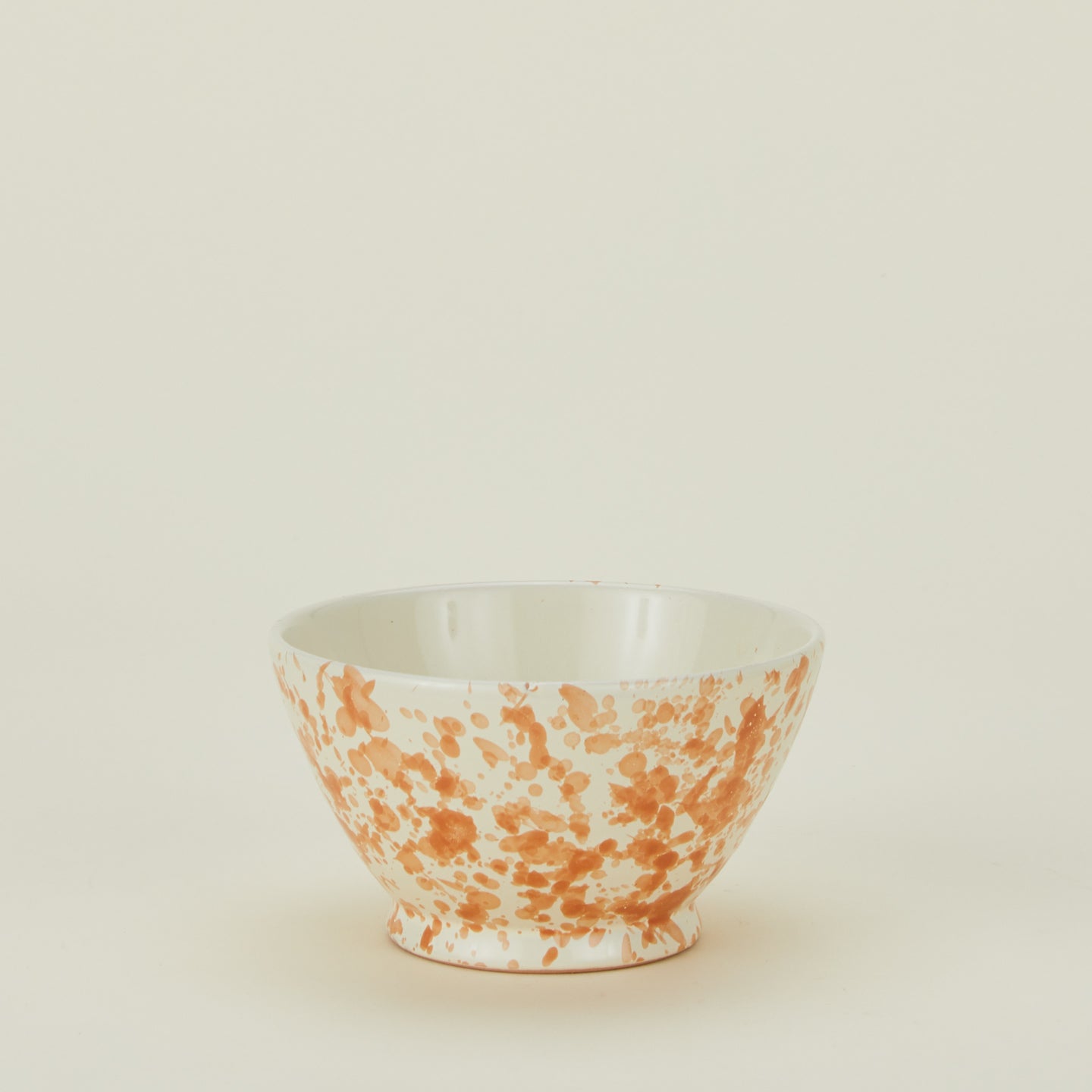 Splatter small bowl in tan and ivory