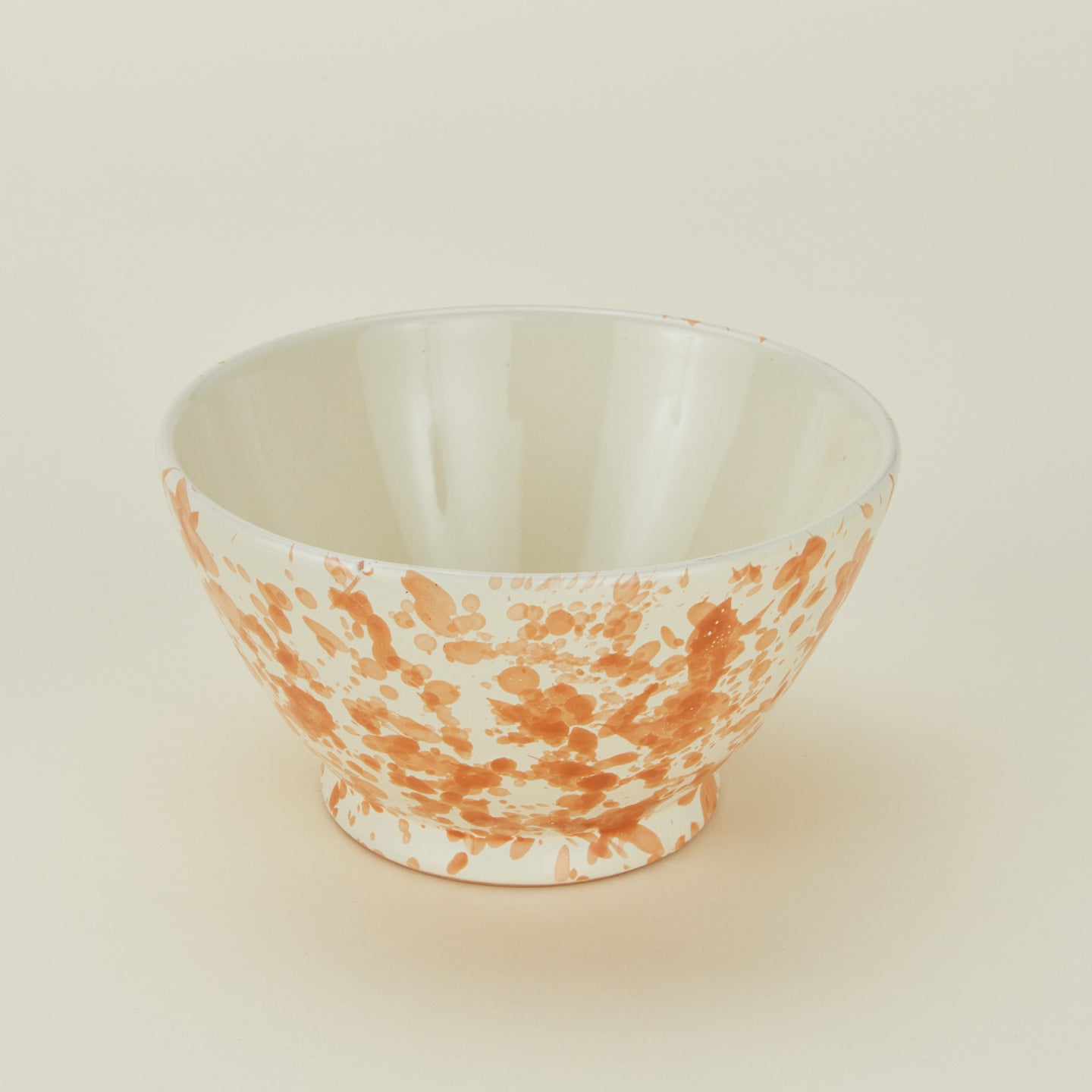 Splatter small bowl in tan and ivory