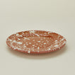 Splatter terracotta and ivory salad plate