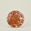 Splatter terracotta and ivory salad plate