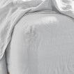 Simple linen bedding in light grey