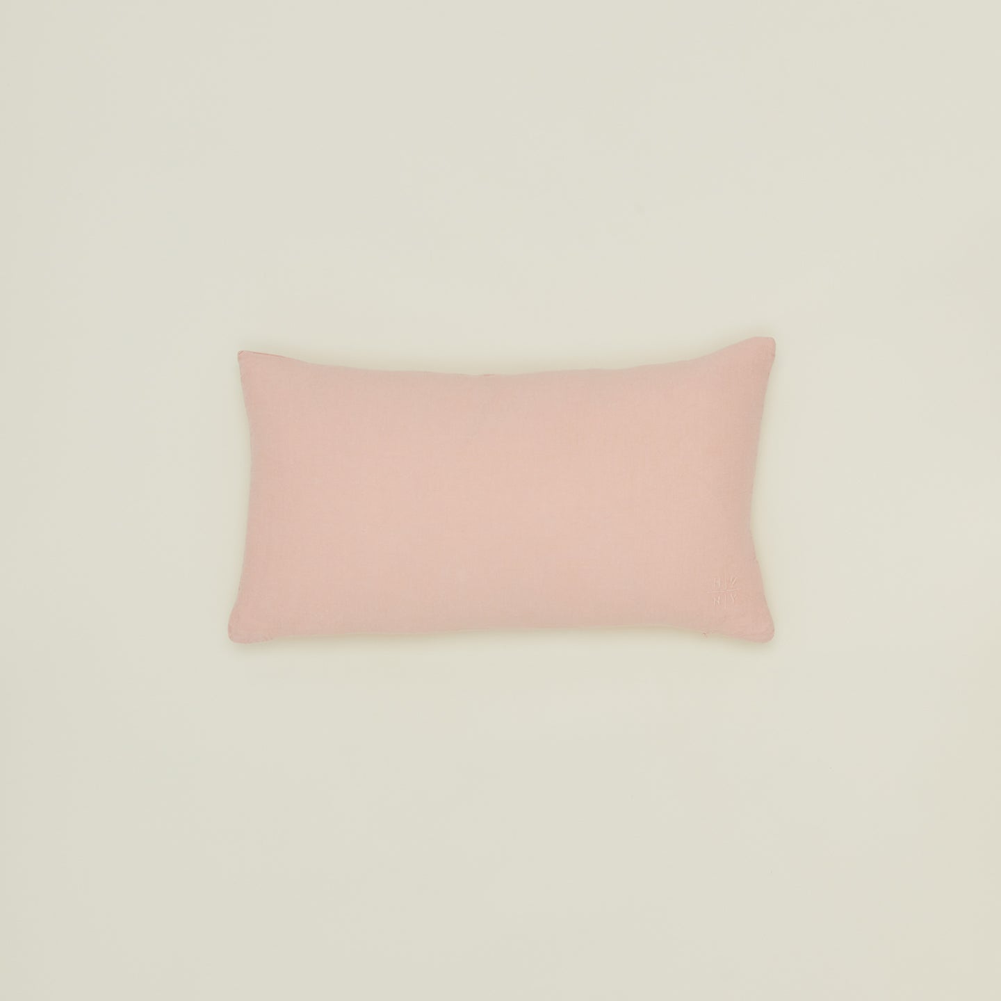 Simple linen pillow in blush
