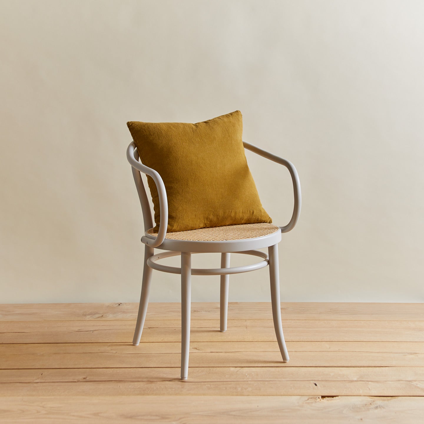 Simple linen pillow in bronze