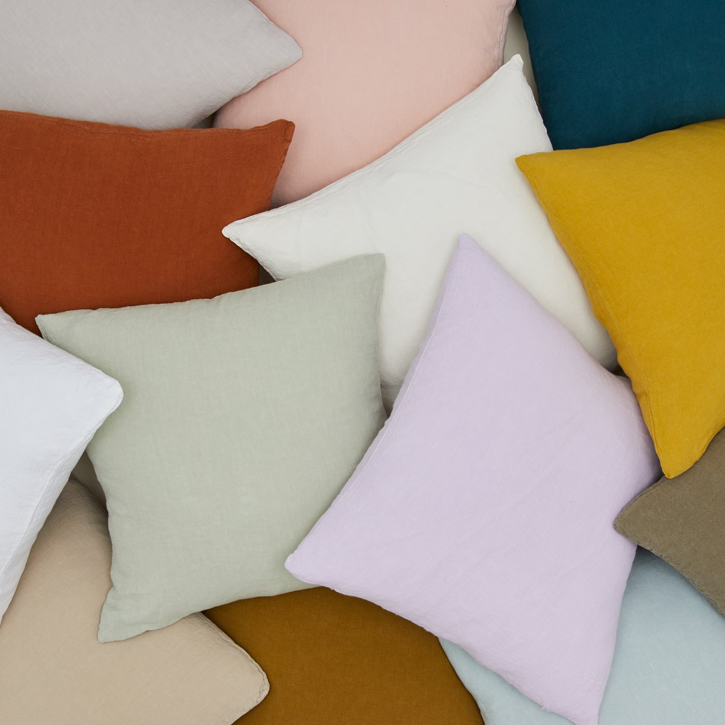 Siimple linen pillows in various colors