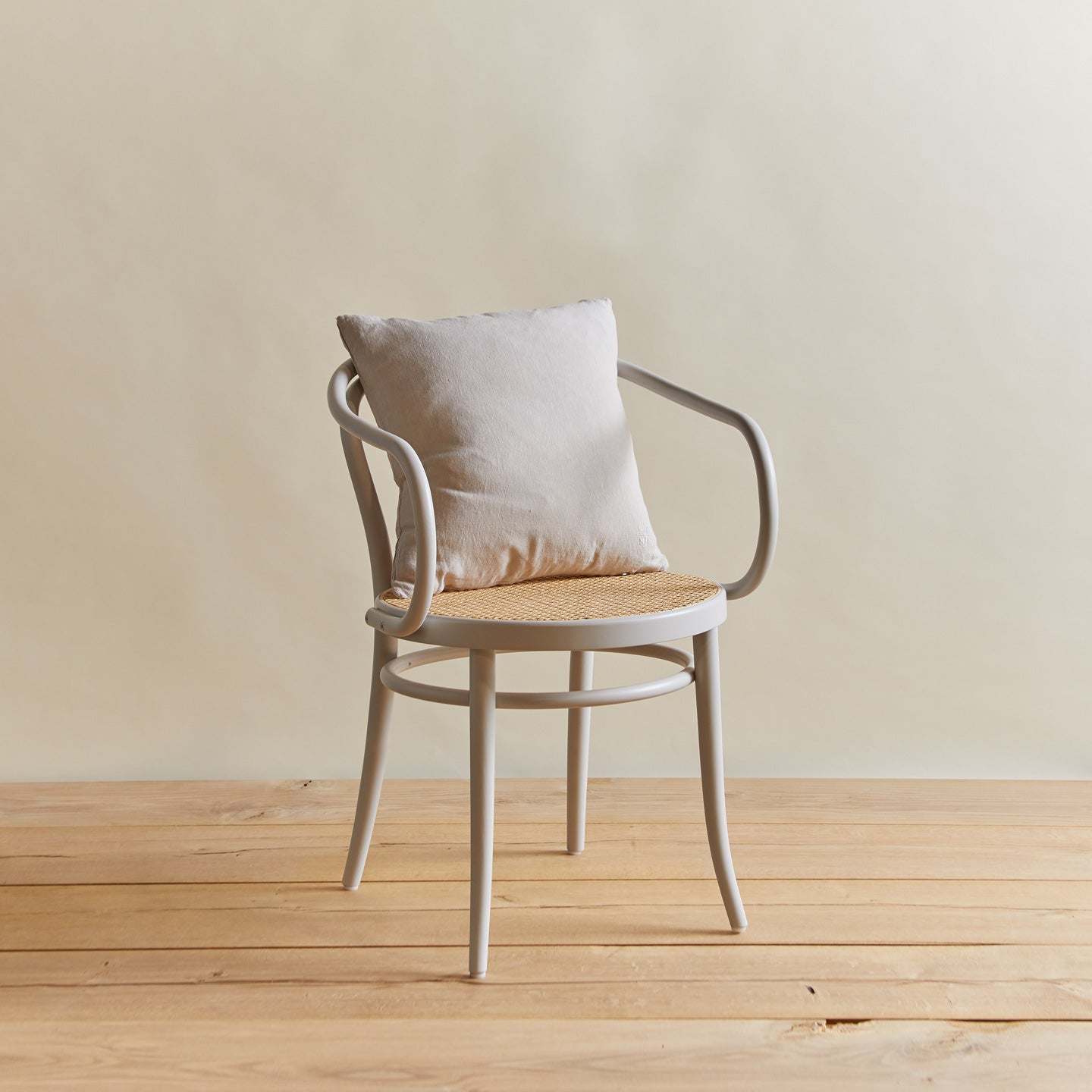 Simple linen pillow in light grey