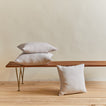 Simple linen pillow in light grey