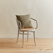 Simple linen pillow in olive