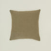 Simple linen pillow in olive