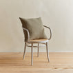 Simple linen pillow in olive