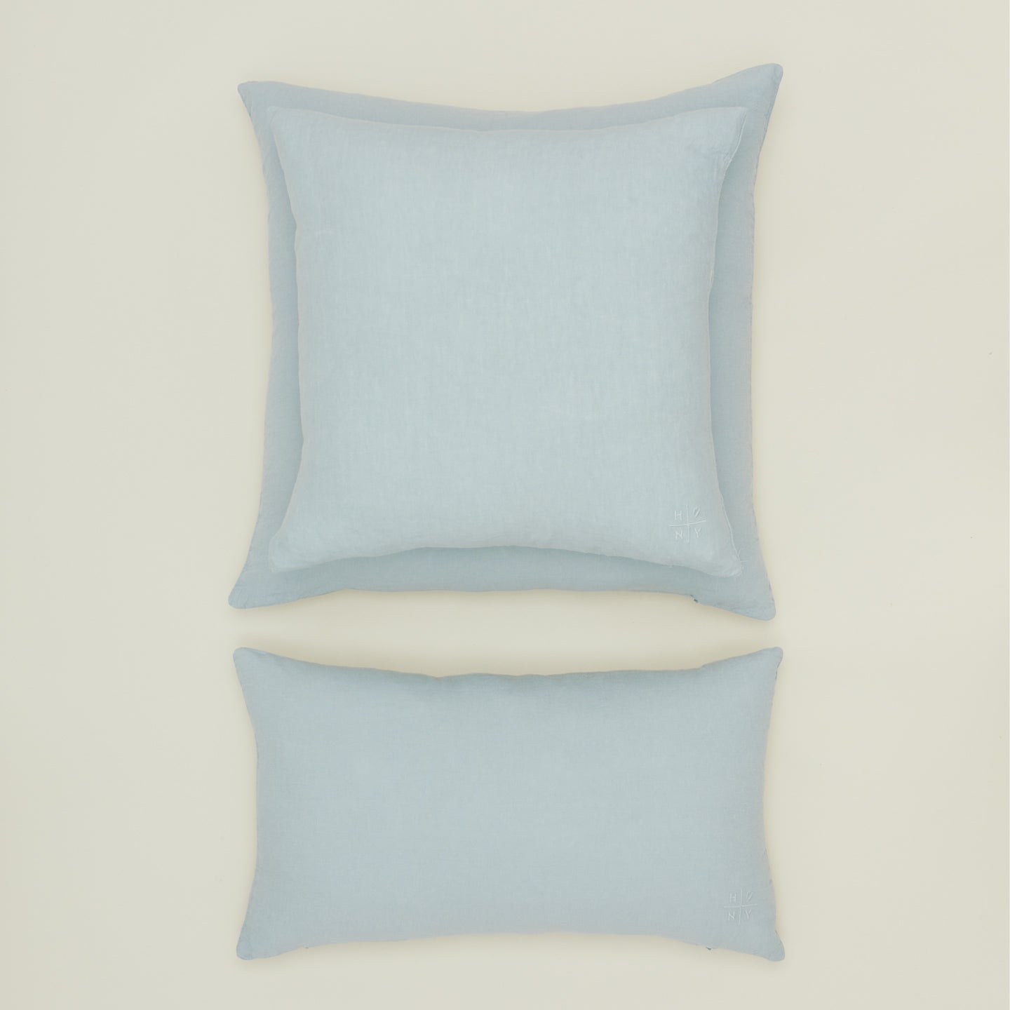 Simple linen pillow in sky