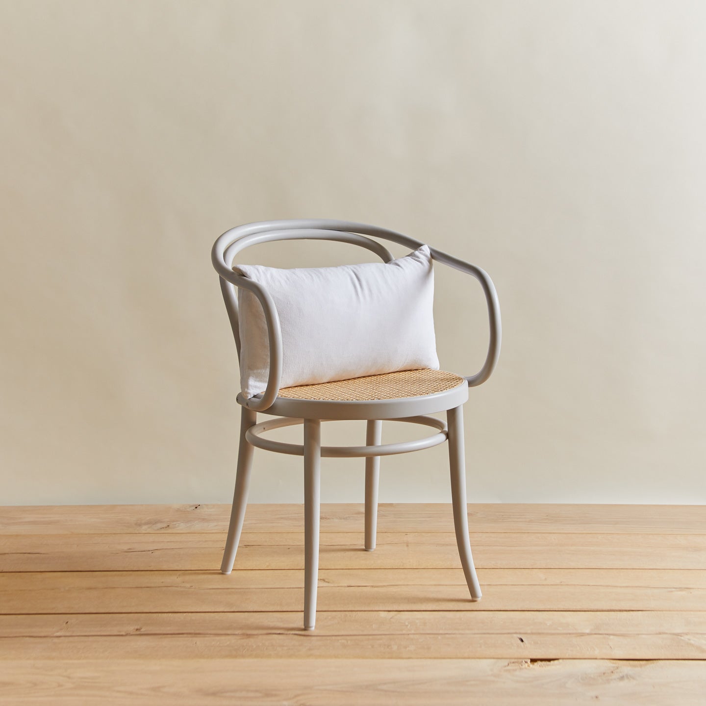 Simple linen pillow in white