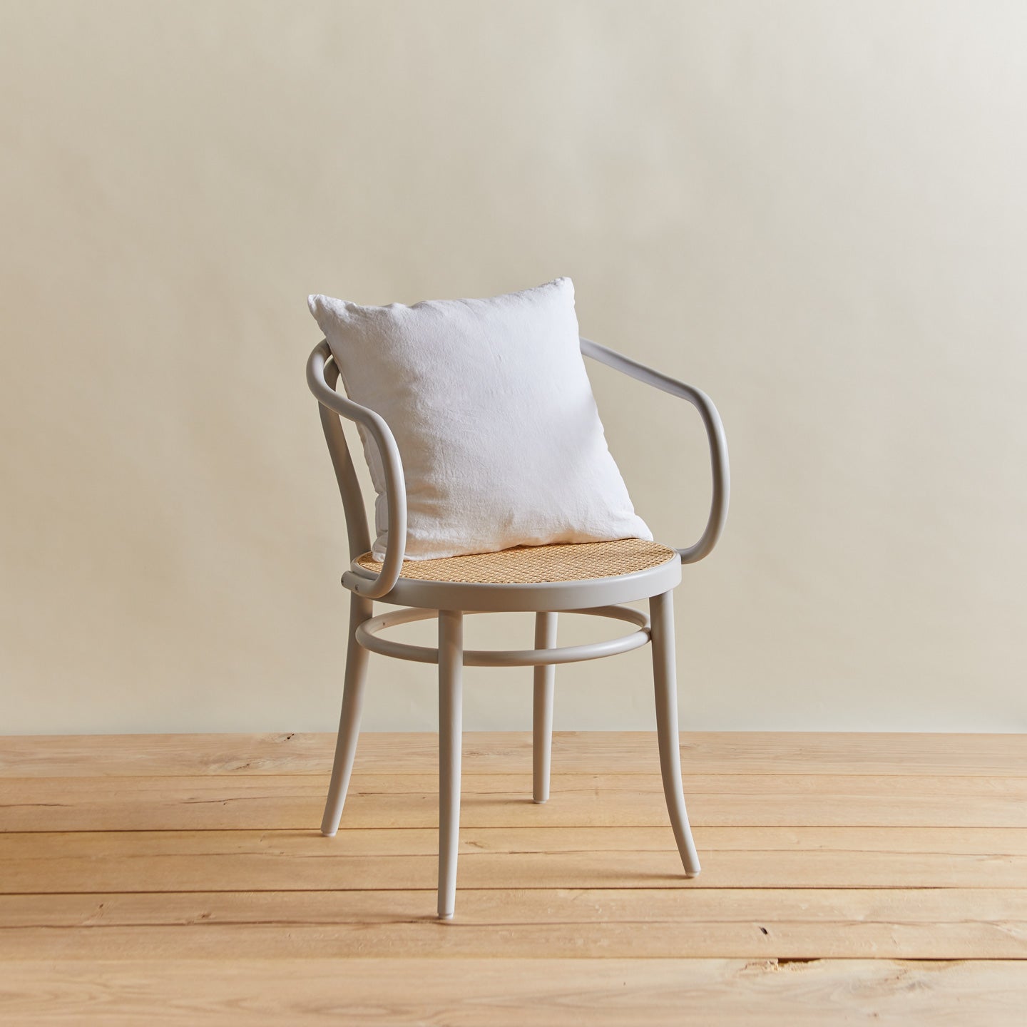 Simple linen pillow in white