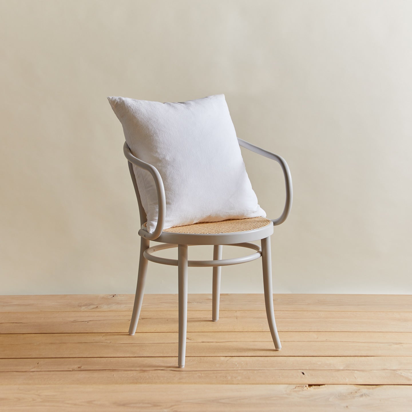 Simple linen pillow in white