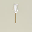 Simple metal fish spatula in brass