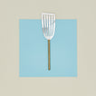 Simple metal fish spatula in brass