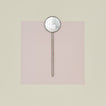 Simple metal flat slotted spoon in silver