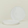 Simple Porcelain dinner plate set of 4 in white