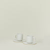 Simple Porcelain Espresso Mugs, Set of 2