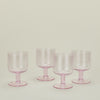 Simple Seeded Glassware, Set of 4 - Blush