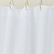 Simple waffle shower curtain in white