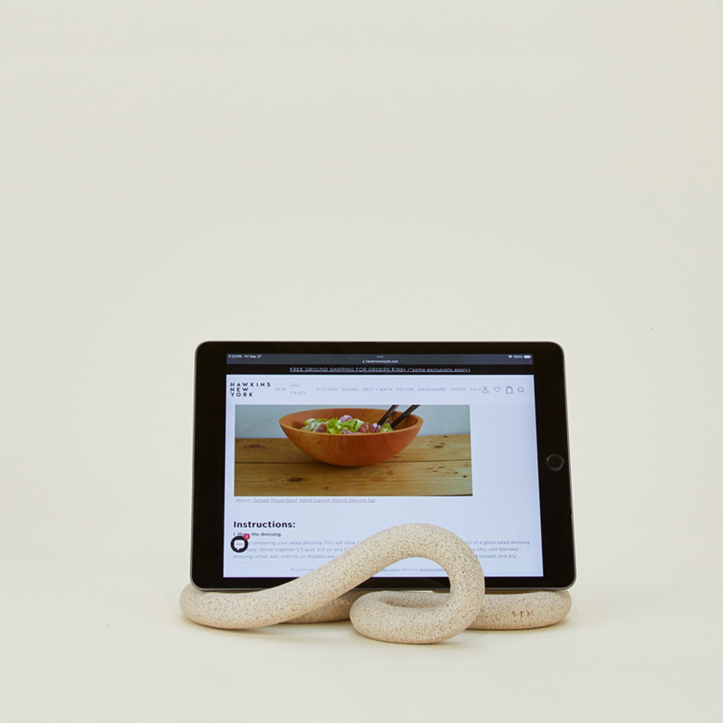 Lumbra bookstand with Ipad