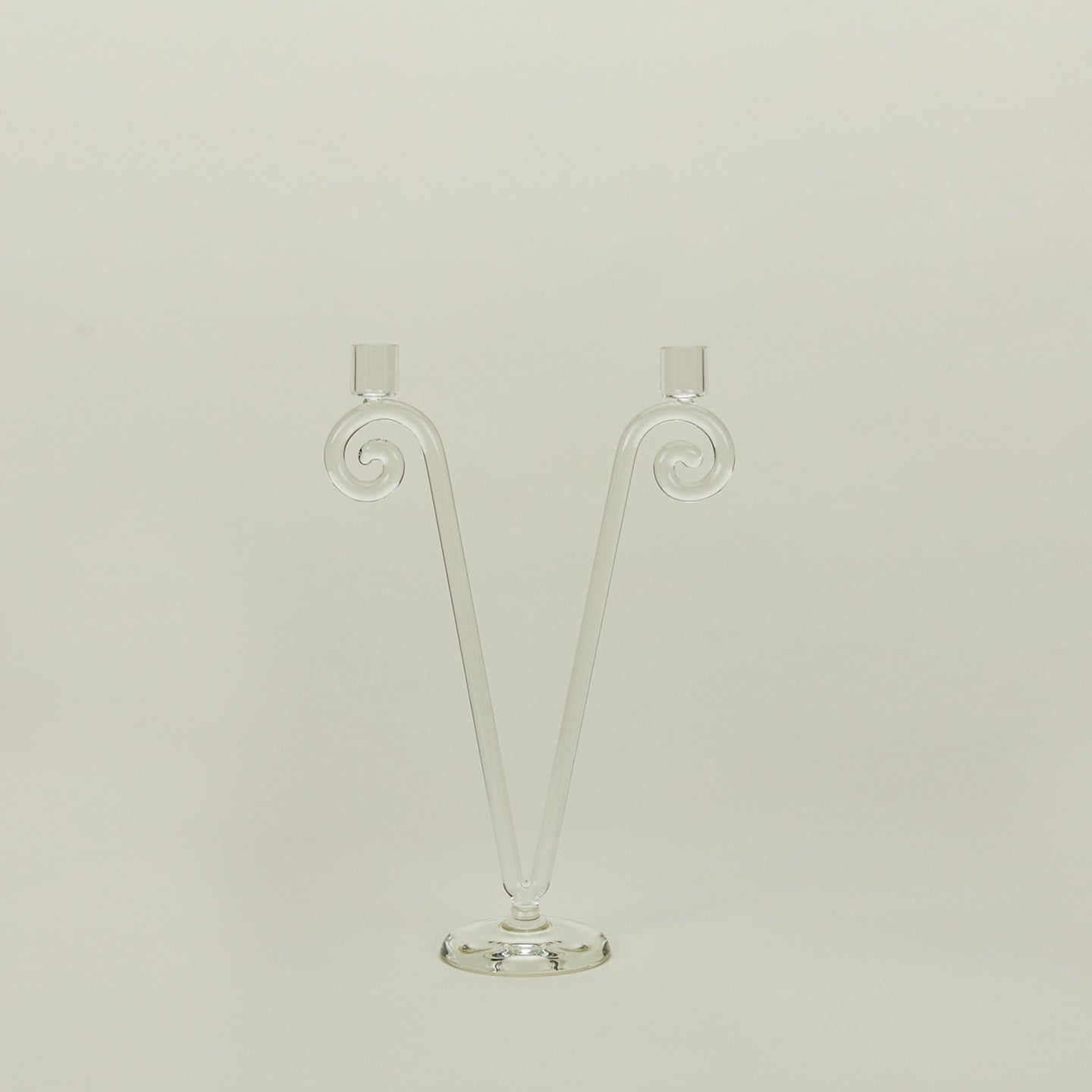 Double Stem Spiral Candle Holder