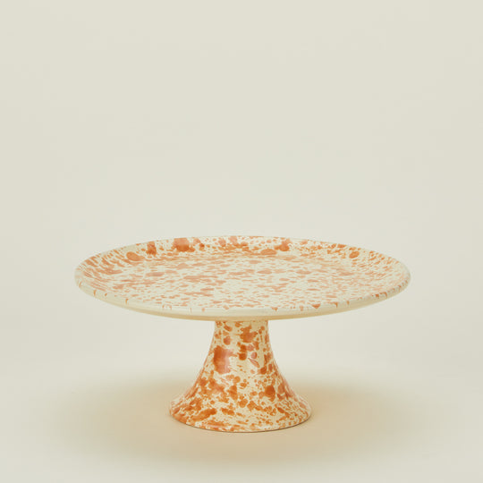 Splatter Cake Stand - Ivory/Bronze