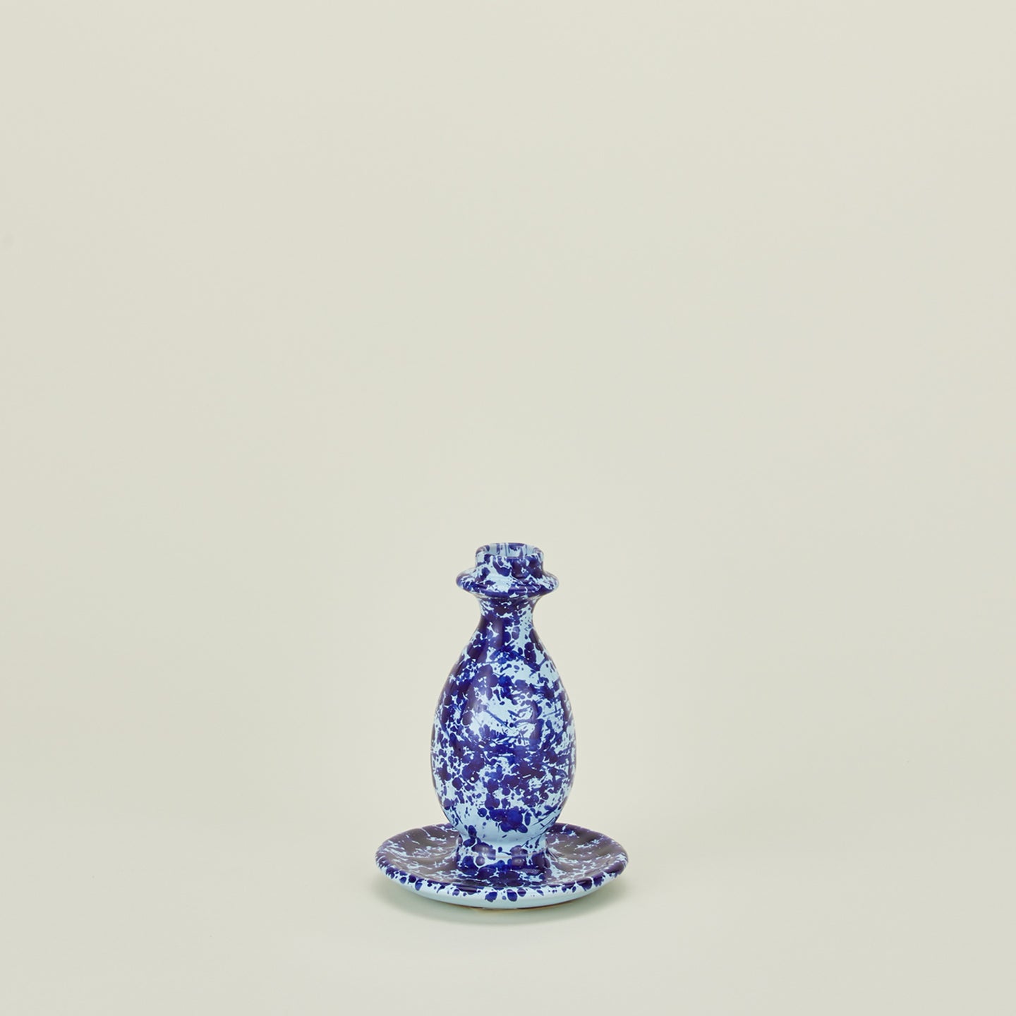 Large splatterware candle holder