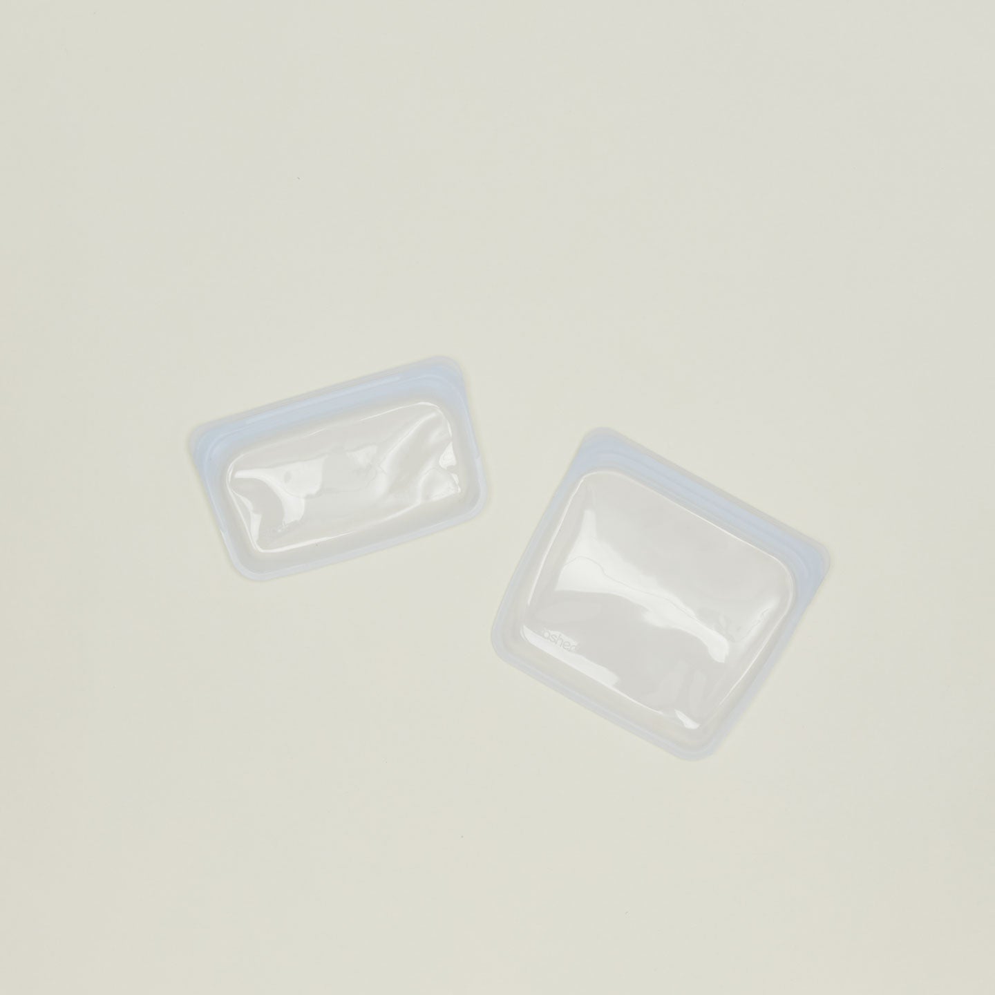 Silicone sandwich bags in two sizes.