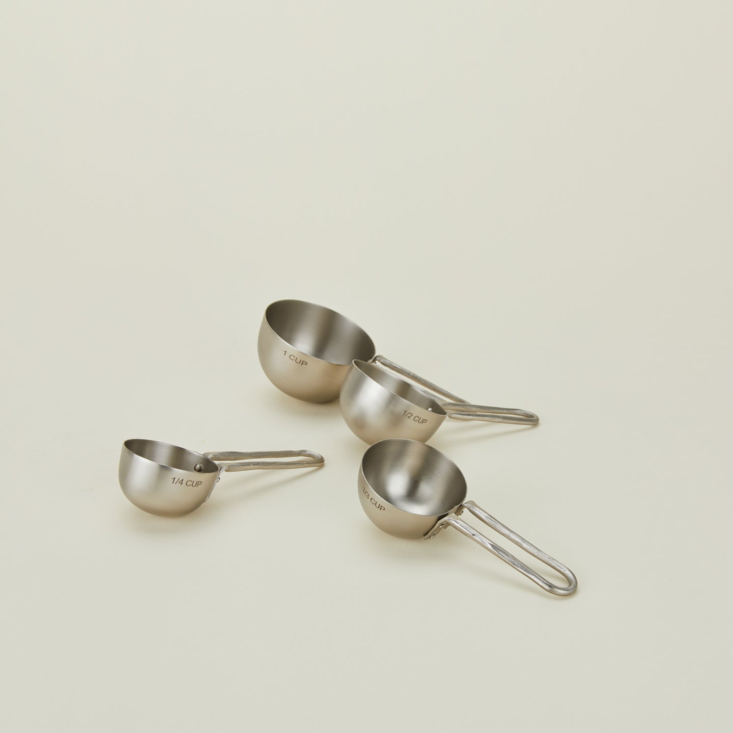 The collective foreged pewter measuring cups, set of 4