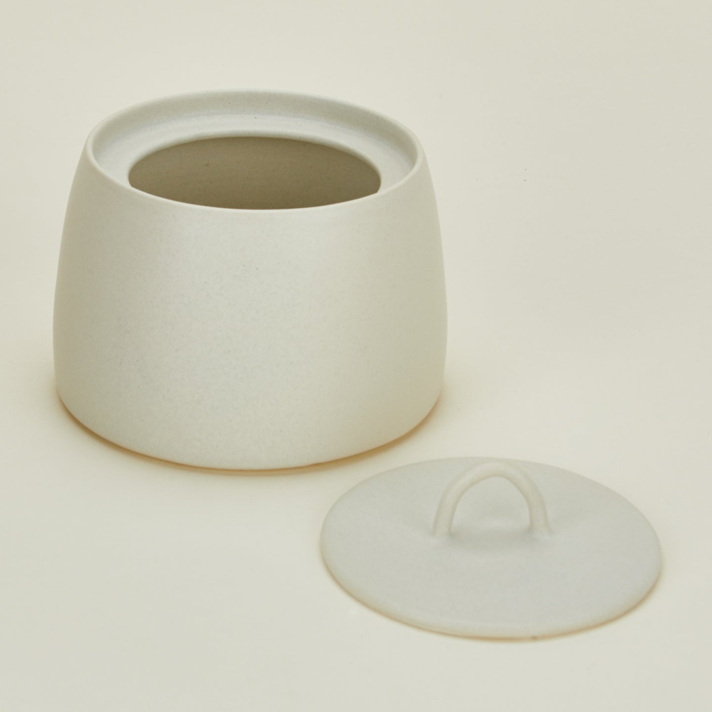 Close up view of Tracie Hervey wide lidded jar