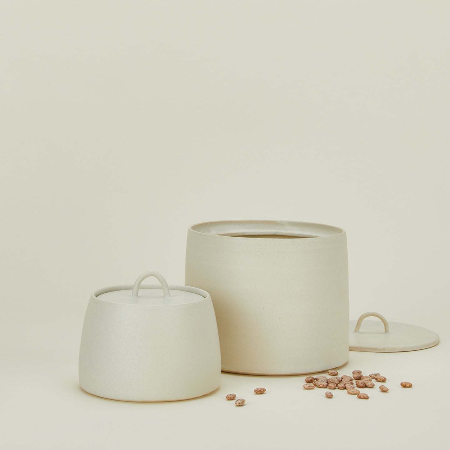 Tracie Hervey wide lidded jar family with beans