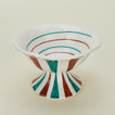 Tutti Frutti Footed Bowl - Cacao + Blue Stripes