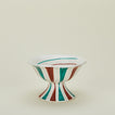 Tutti Frutti Footed Bowl - Cacao + Blue Stripes