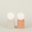 Mima lamps in sand and terracotta 