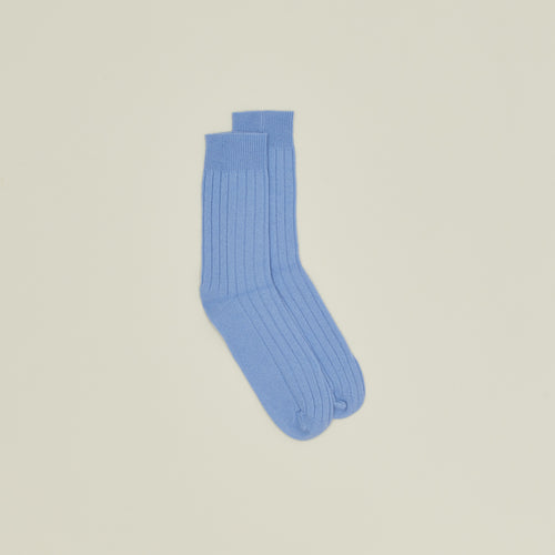 Cashmere + Merino Wool Socks in cornflower
